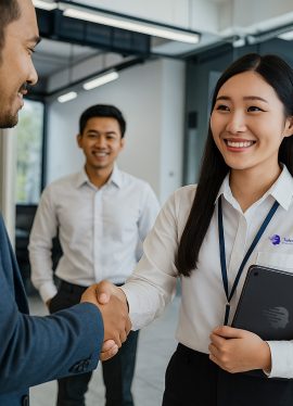 20250729_1358_Saleswoman Handshake Scene_remix_01k1affa3kfawrg8axgv6cjsdv copy